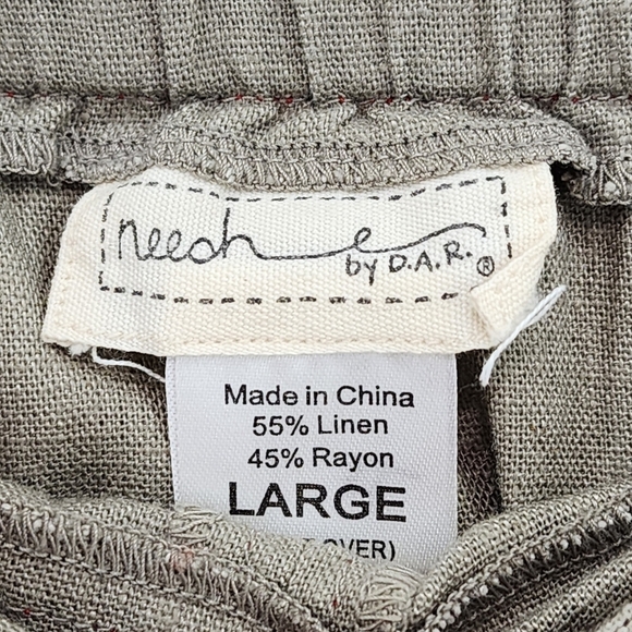 Neesh by DAR Women's Linen Blend Stripes A-line Midi Skirt - L - Picture 3 of 5